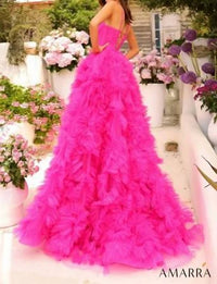Amarra - Spaghetti-strapped Prom Dress