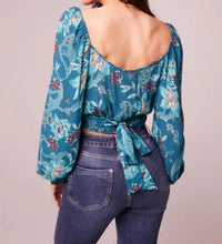 Band Of The Free - Sybille Floral Crop Blouse
