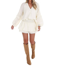 Le Lis - Sunlit Stroll V-Neck Romper