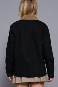 Active Basic - Corduroy Collar Twill Work Jacket