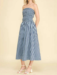 Pinch - Stripe Strapless Midi Dress