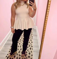 Fate - Mock Neck Peplum Tank Sweater
