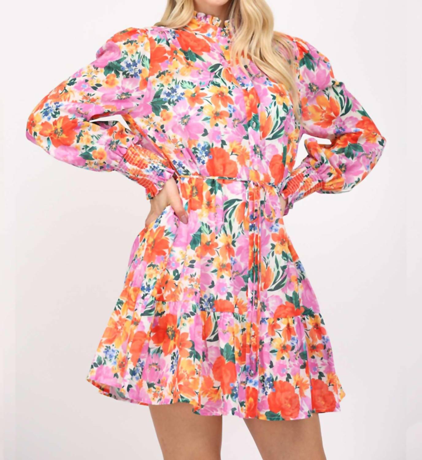 Fate - Floral Button Front Dress