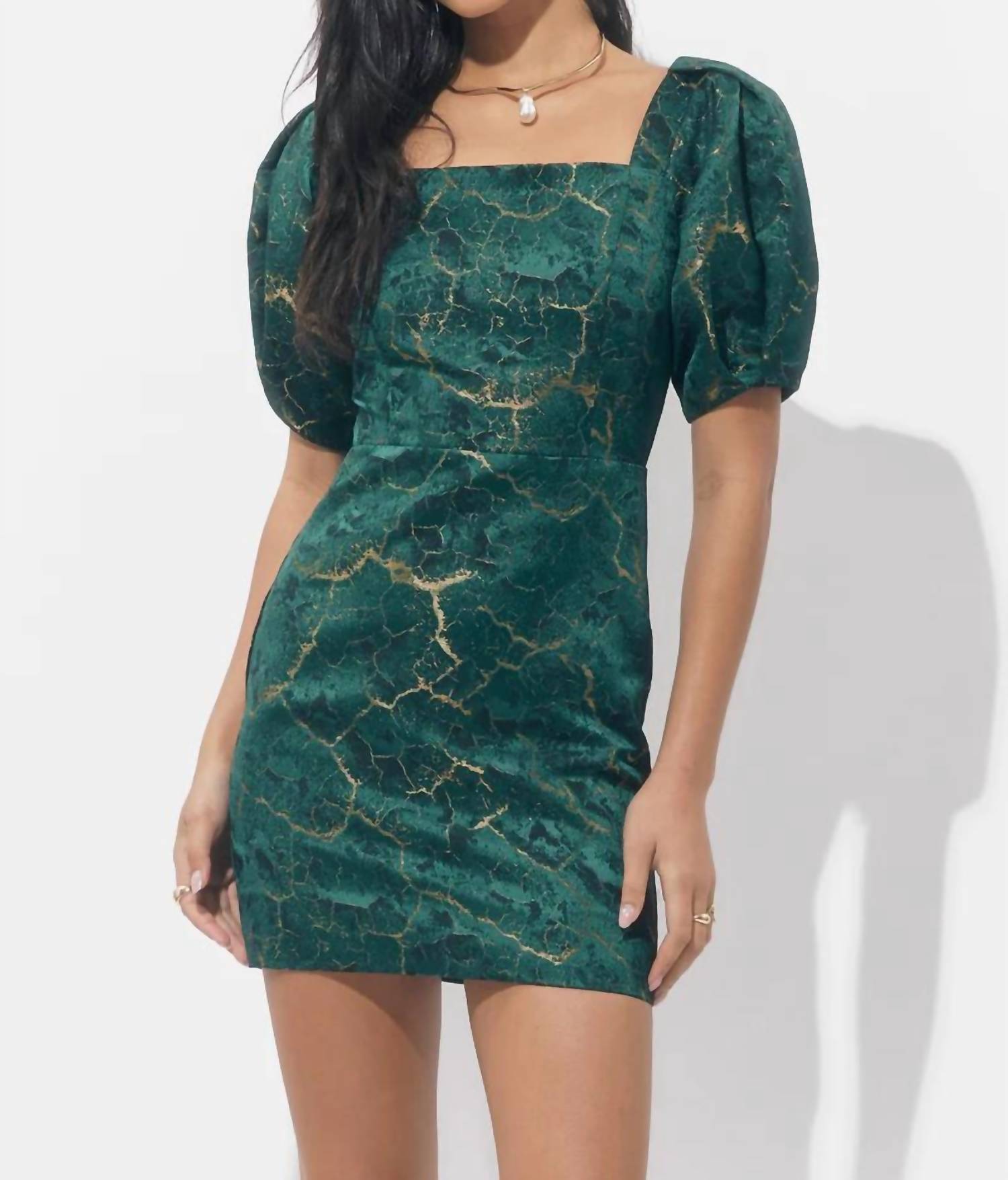 Adelyn Rae - Zea Burnout Puff Sleeve Dress