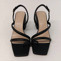 Lafayette 148 - Women's Soft Calfskin Leather Heeled City Slingback Sandals
