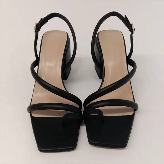 Lafayette 148 - Women's Soft Calfskin Leather Heeled City Slingback Sandals