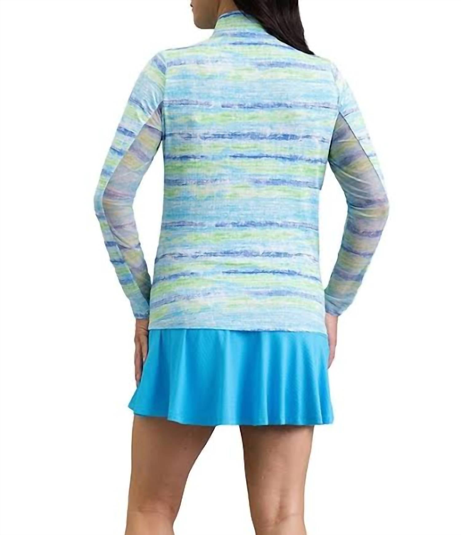 Ibkul - Women's Long Sleeve Mock Neck Top