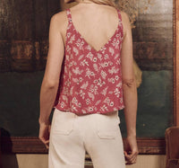 The Great. - Aubergine V-neck Cami Top