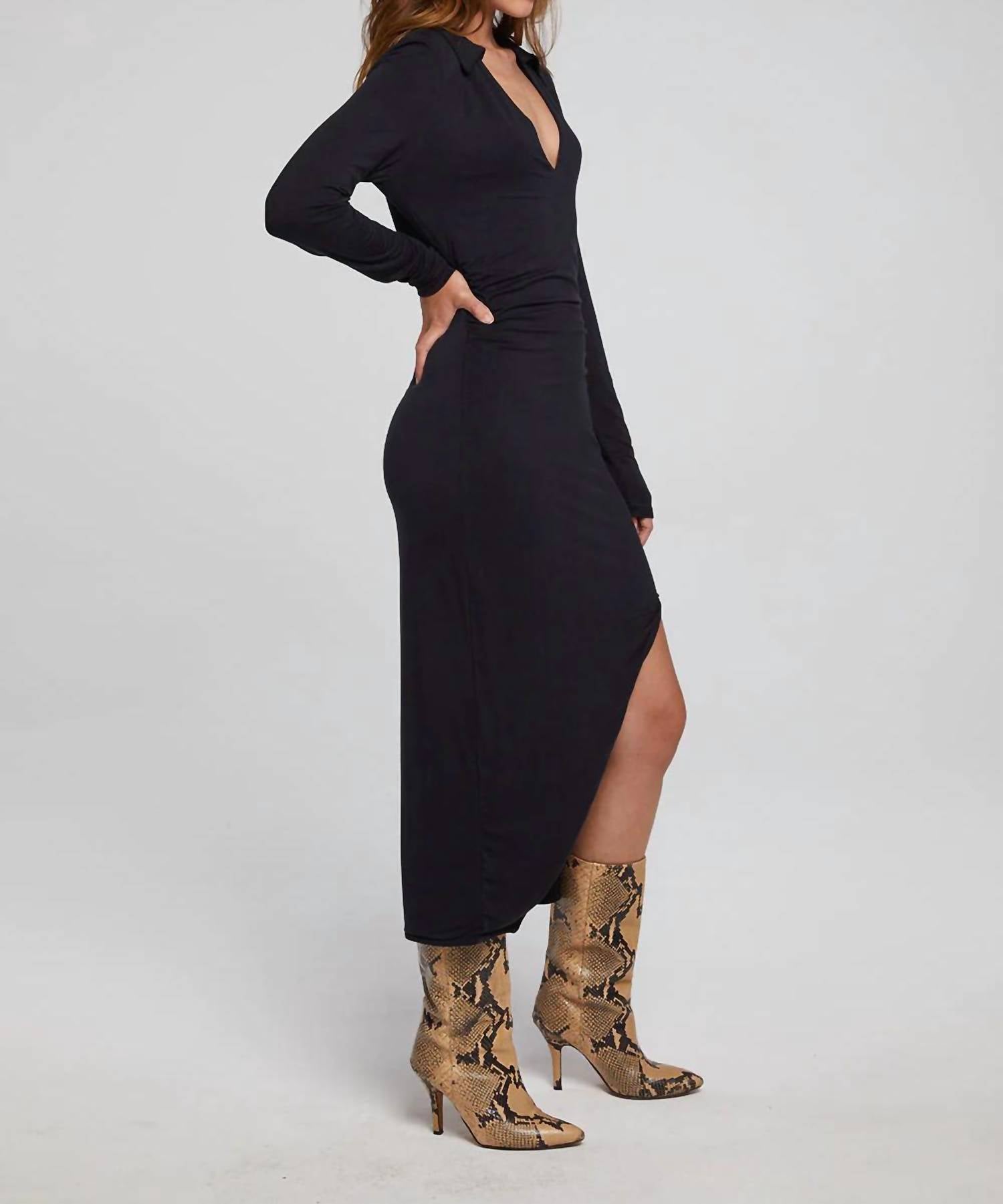 Chaser - Palm Henley Dress