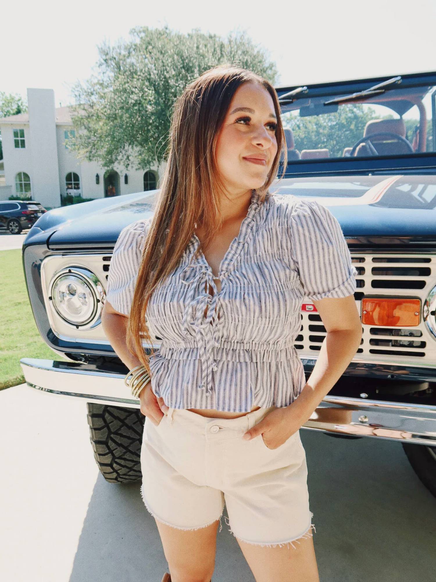 Olivaceous - Liberty Stripe Top