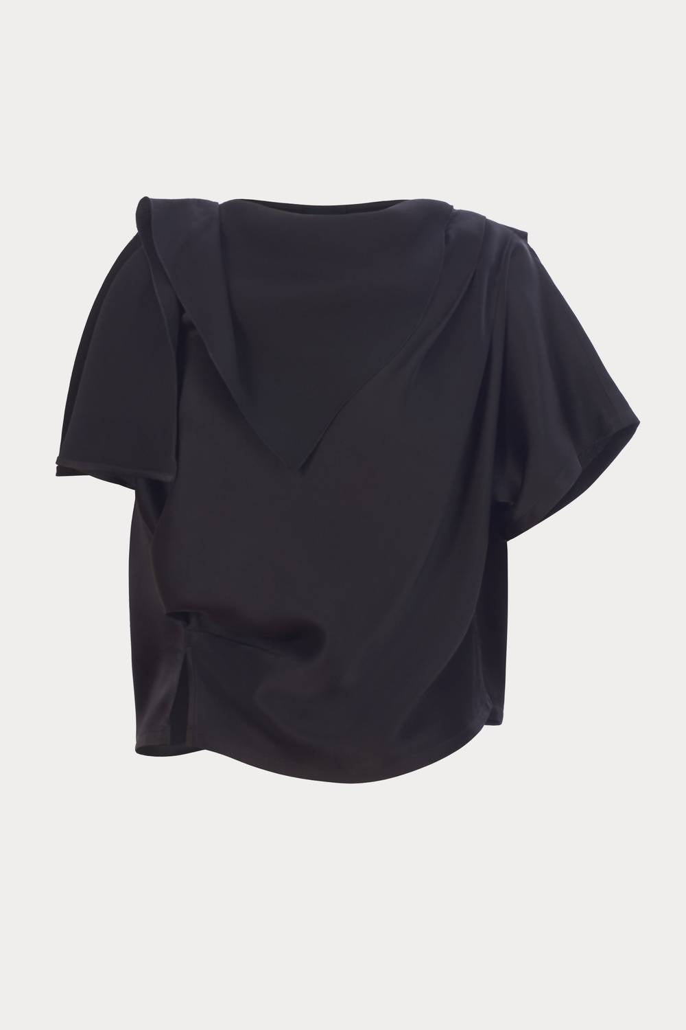 RACHEL COMEY Sashay Short Sleeve Top in black - women's blouse