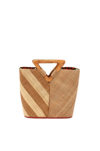 Shebobo - Women's Zuki Two Tone Straw Handbag
