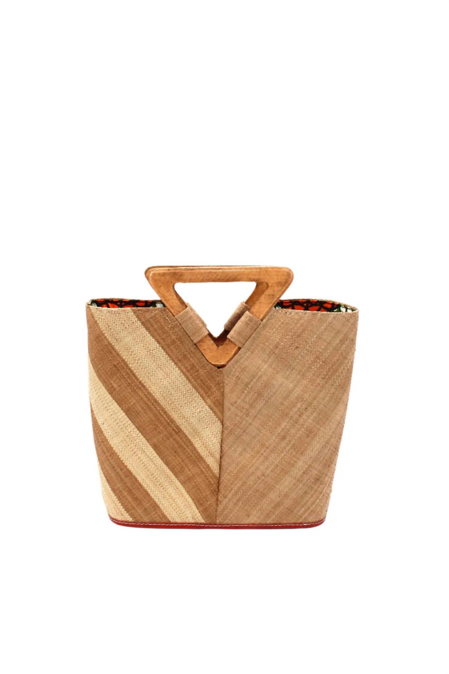 Shebobo - Women's Zuki Two Tone Straw Handbag