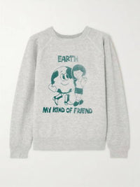 Re/Done - Printed Cotton-blend Jersey Sweatshirt