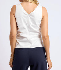Sage The Label - Like Totally Ruched Sleeveless Top