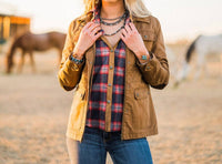 Madison Creek Outfitters Hayes Safari Jacket in tan - women's jacket