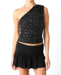Olivaceous - Mia One Shoulder Sequin