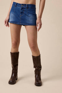 Sky To Moon - Harpo Low Rise Denim Skort