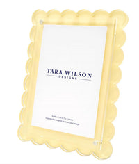 Tara Wilson Designs Scallop Acrylic Picture Frame in pastel yellow - item