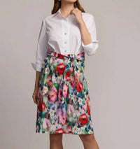 Hinson Wu Charlotte Quarter Sleeve Dress in watercolor garden - women's dress - view 4