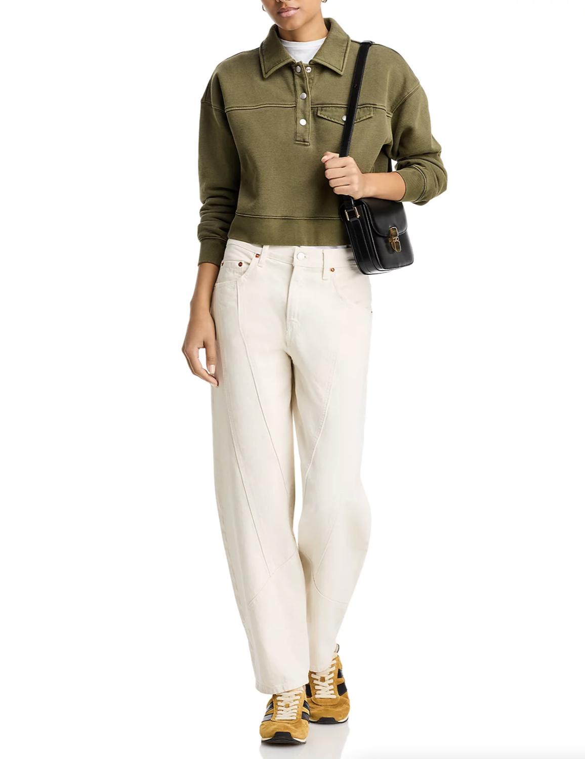 Frame - Polo Henley Sweatshirt