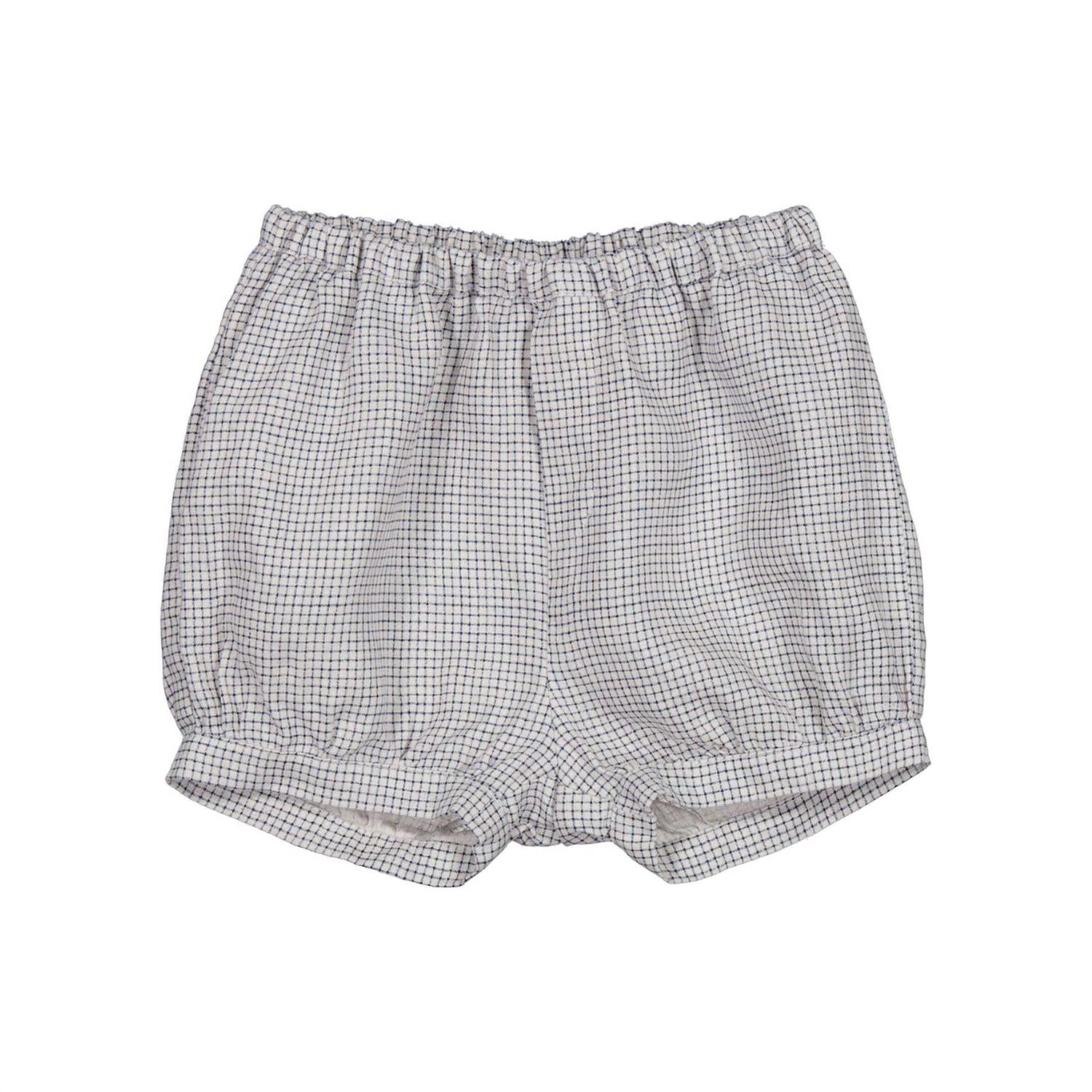 MarMar Copenhagen Pabi Linen Shorts in mini check - kids' shorts - detail view