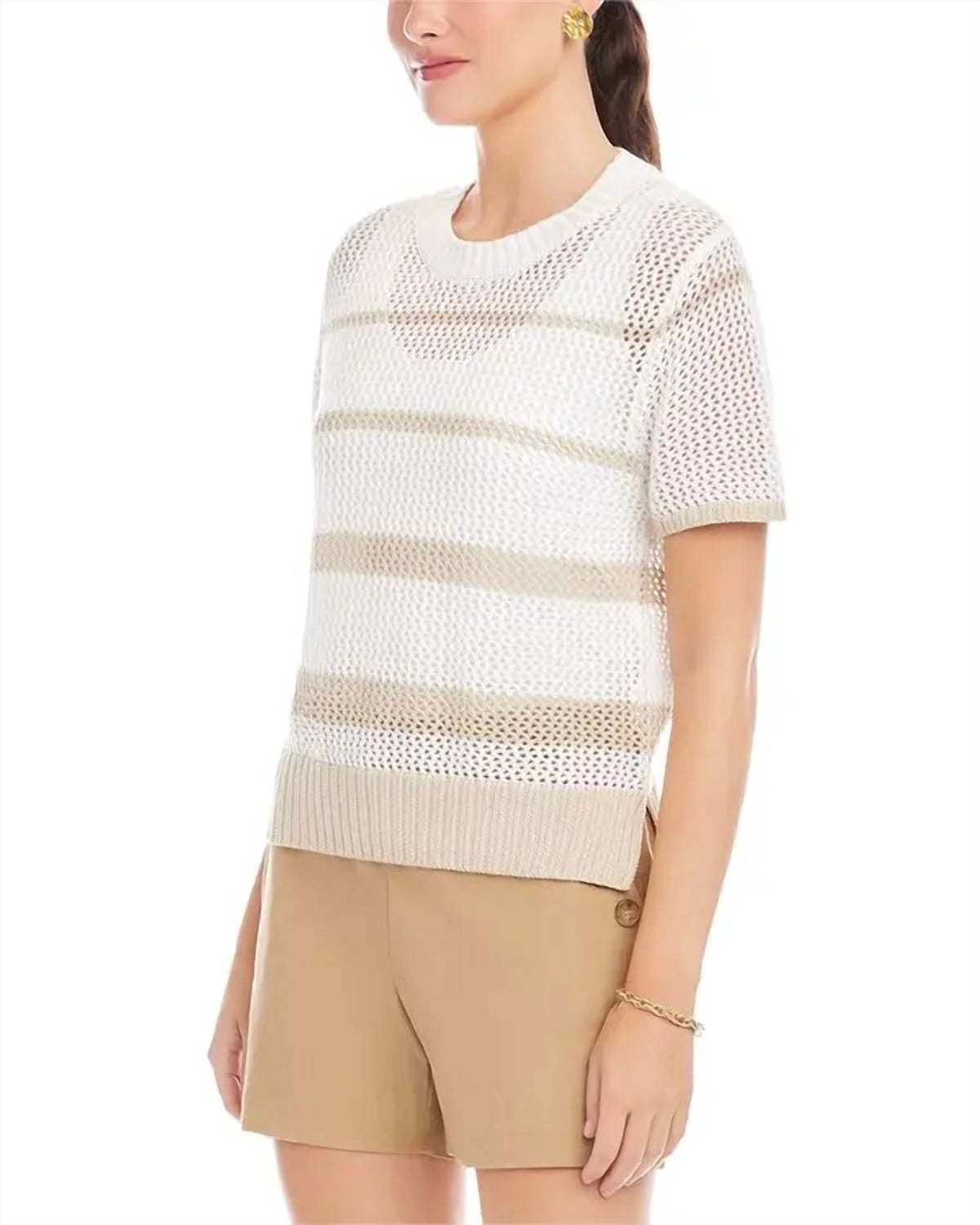 Fifteen Twenty - Faye Crochet Sweater Top