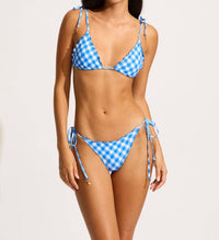 Seafolly - Ciao Bella Check Slide Triangle Bikini Top