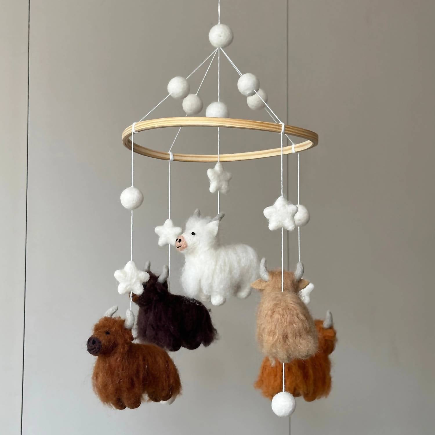 Ganapati Crafts - Kid's Felt Highland Cow Mobile