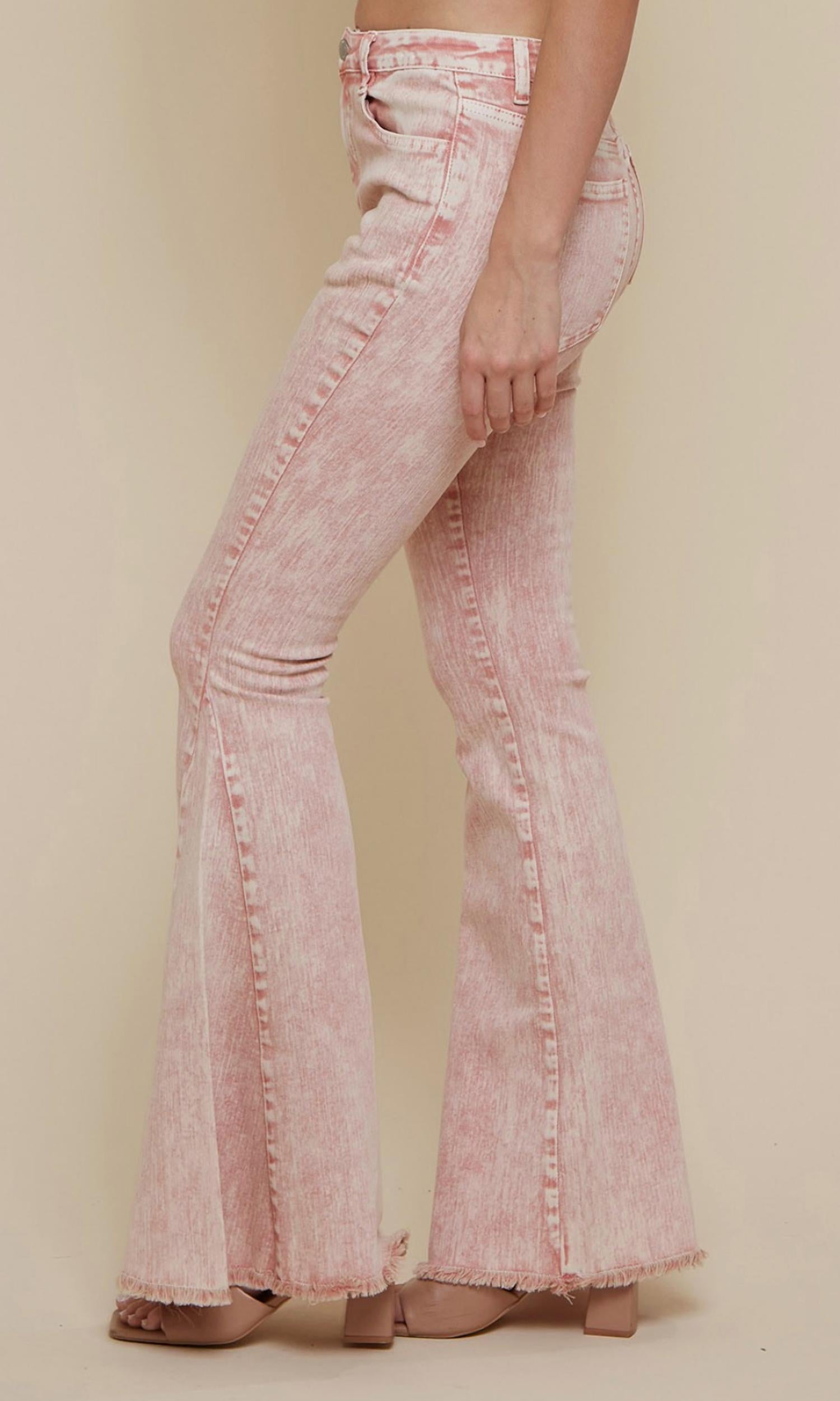 Wisteria Lane - Acid Washed Bell Bottom Jeans