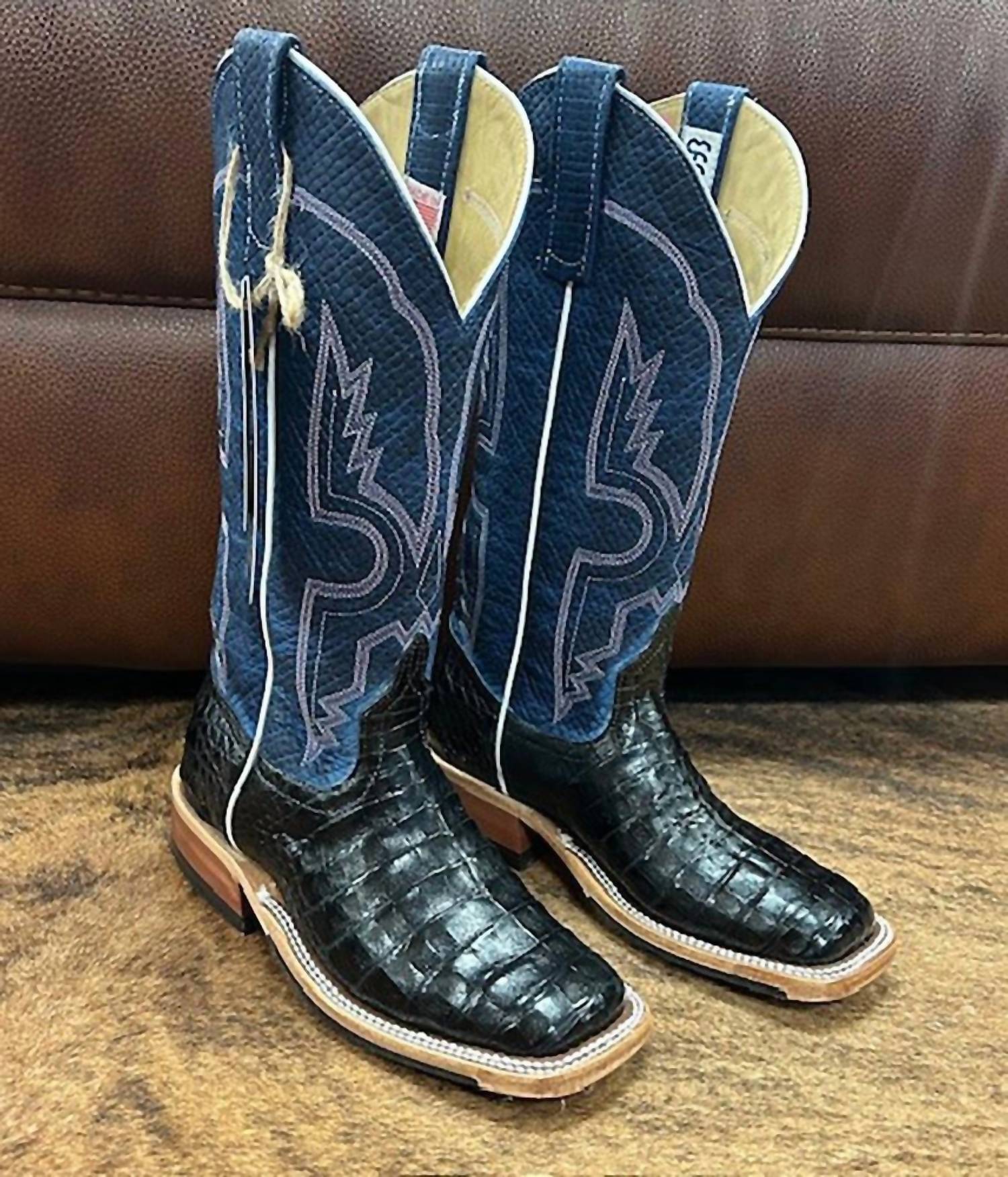 Anderson Bean Boots - Women's Custom Exotic Caiman Belly Chex Boot