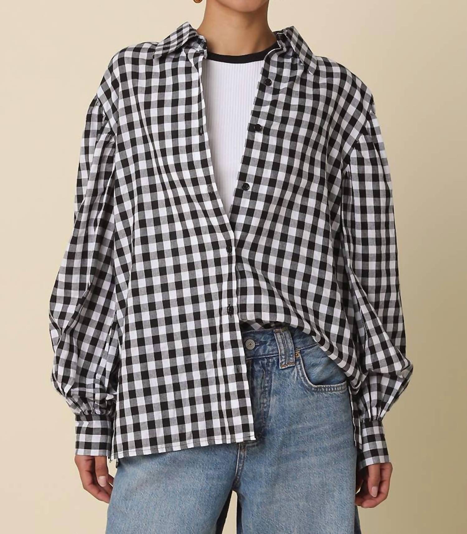 Olivaceous - Haley Gingham Button Down Shirt