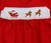 Baby Loren - Kid's Santas Sleigh Smocked Bubble Romper