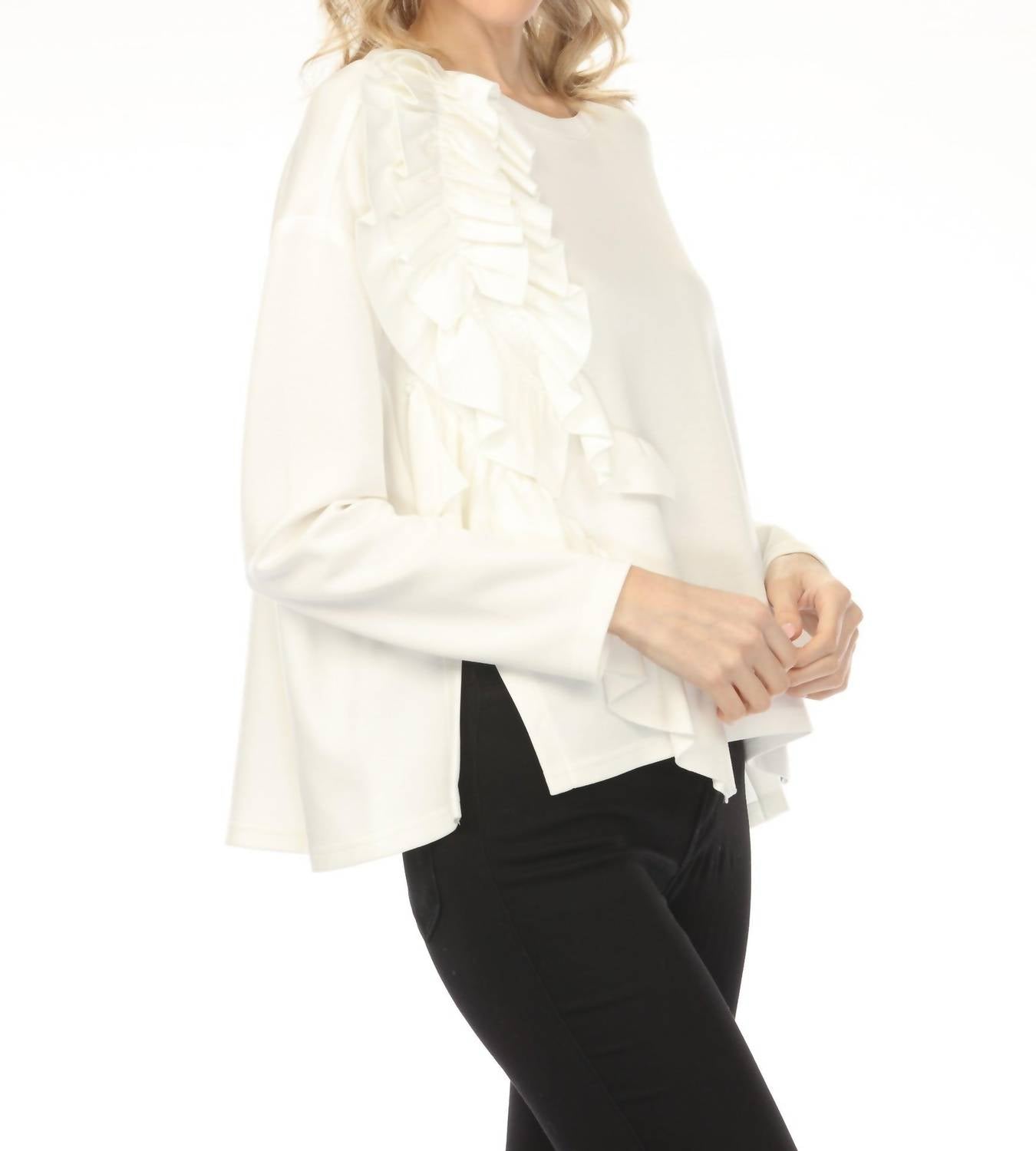 Joseph Ribkoff - Ruffled Long Sleeve Top