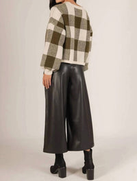 Before You Collection - Faux Leather Wide Leg Pants