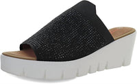 Bernie Mev - Women's Venti Crystals Wedge Sandals