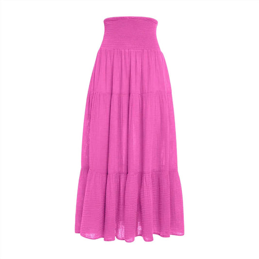 Felicite - Women's Smock Maxi Skirt Gauze