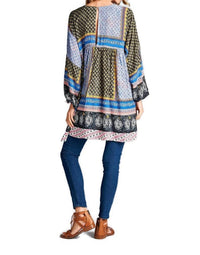 Velzera - Paisley Color Block Mini Dress