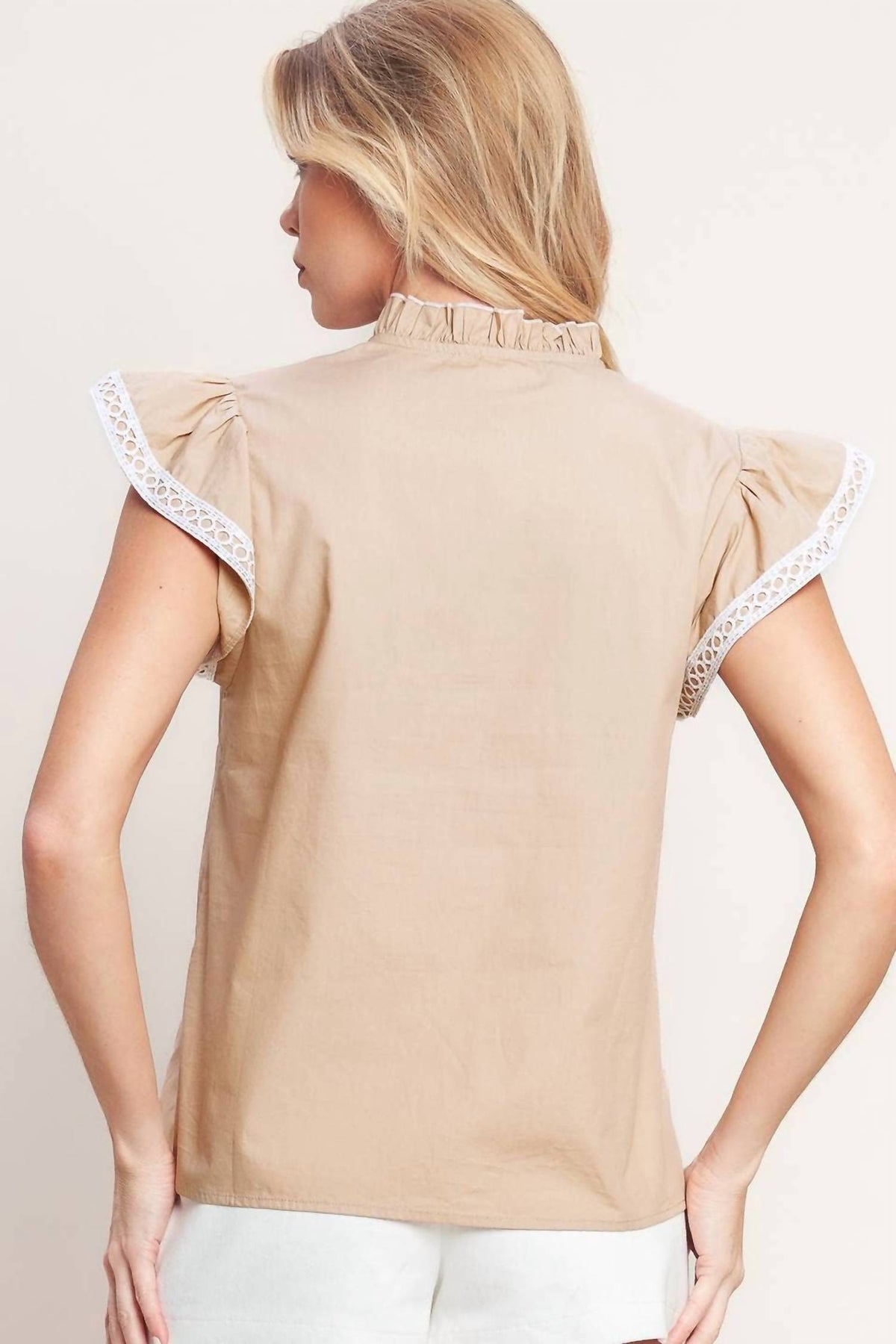 Flying Tomato - Alexa Solid Woven Top