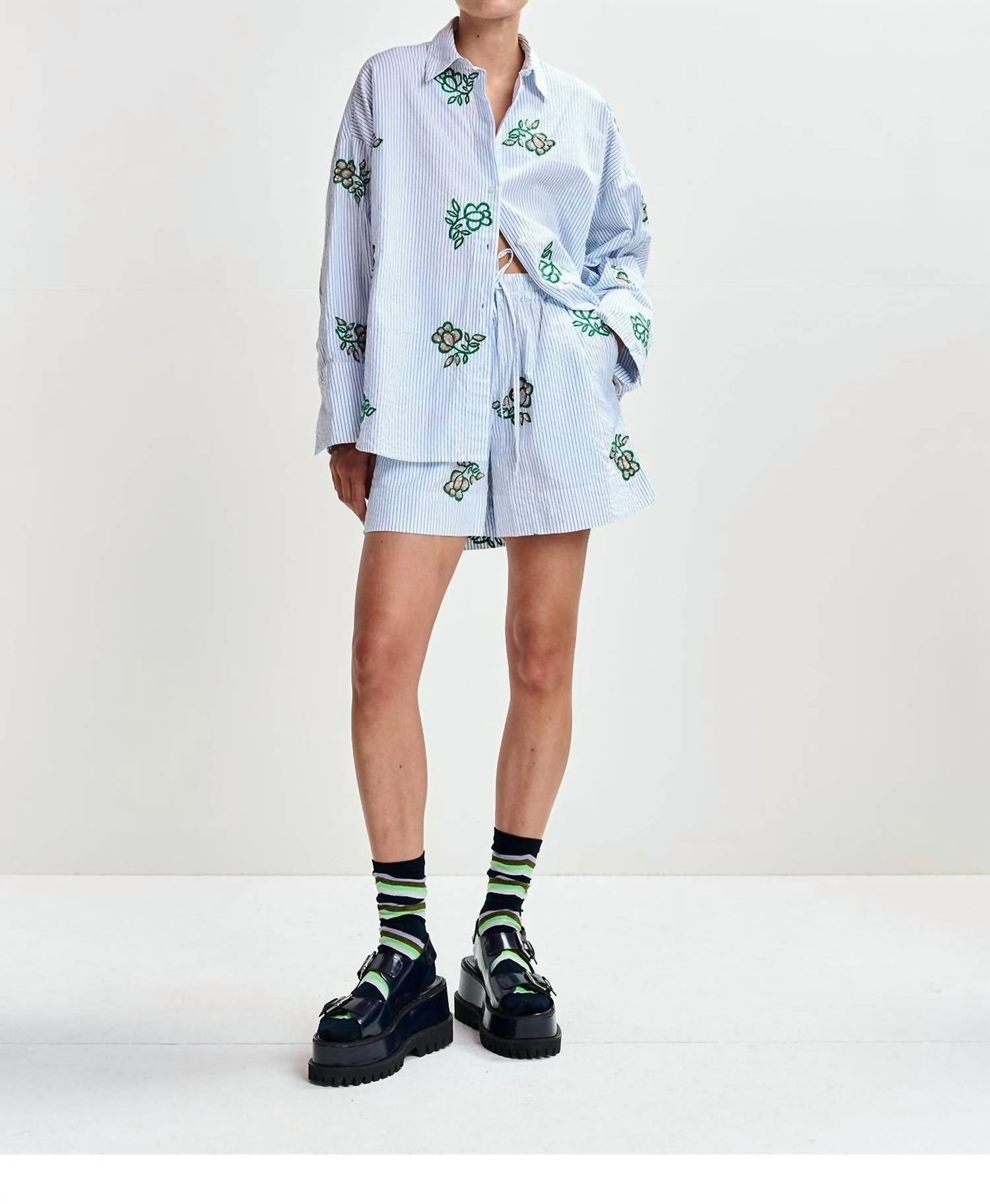 Essentiel Antwerp - Juste Embroidered Mini Shorts