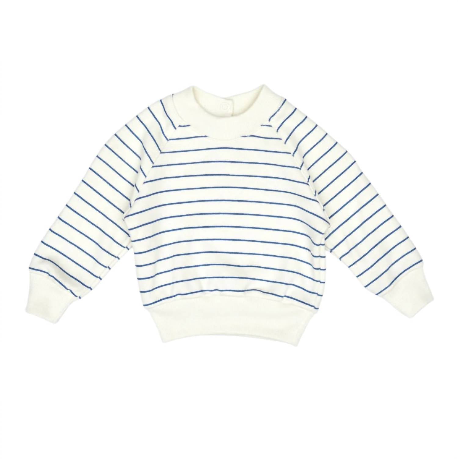 tun tun Kid's Stripes Sweatshirt in aspen blue - kids' sweater