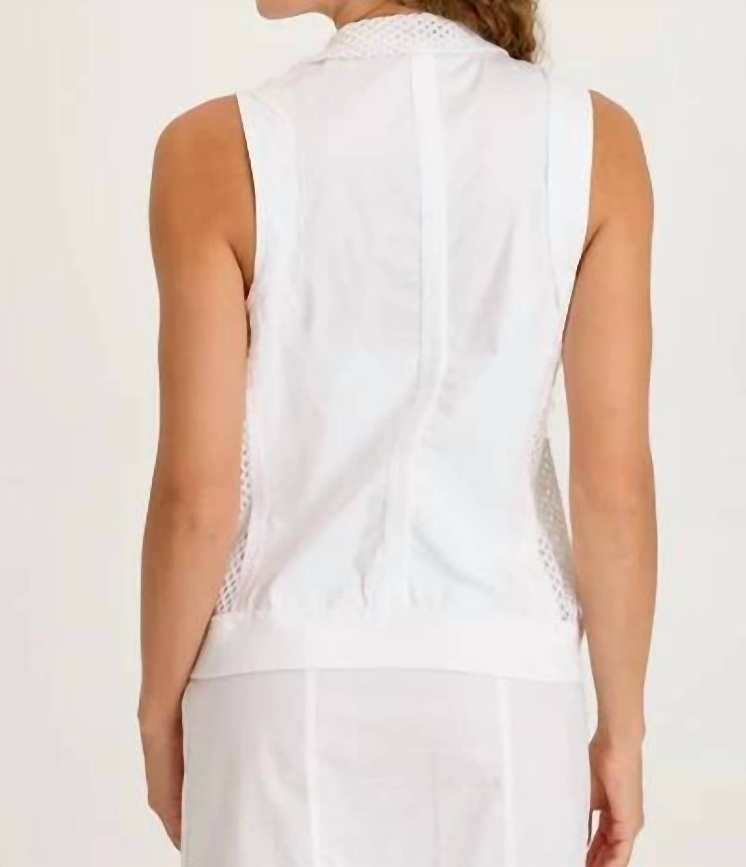 Xcvi - Helsa Poplin Mesh Vest