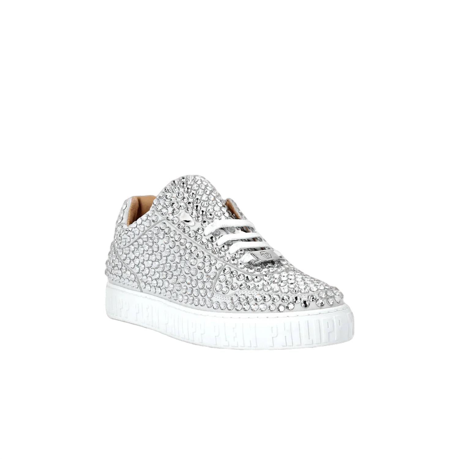 Philipp Plein - Women's Leather Lo-top Full Stones Sneakers