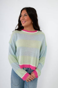 Wishlist - Cabana Stripe Lightweight Sweater