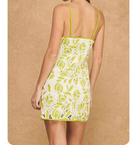 Strut & Bolt - Contrast Floral Lace Crochet Mini Dress