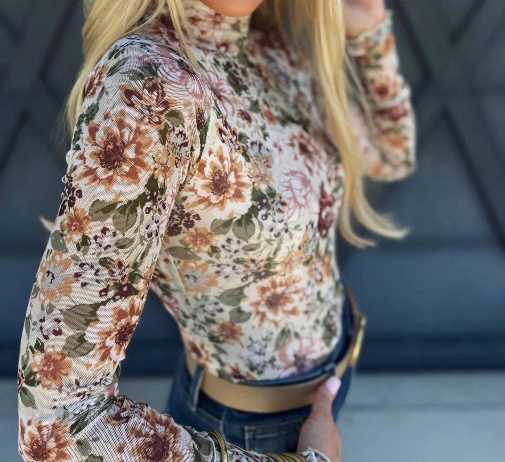 Promesa - Floral Mesh Top