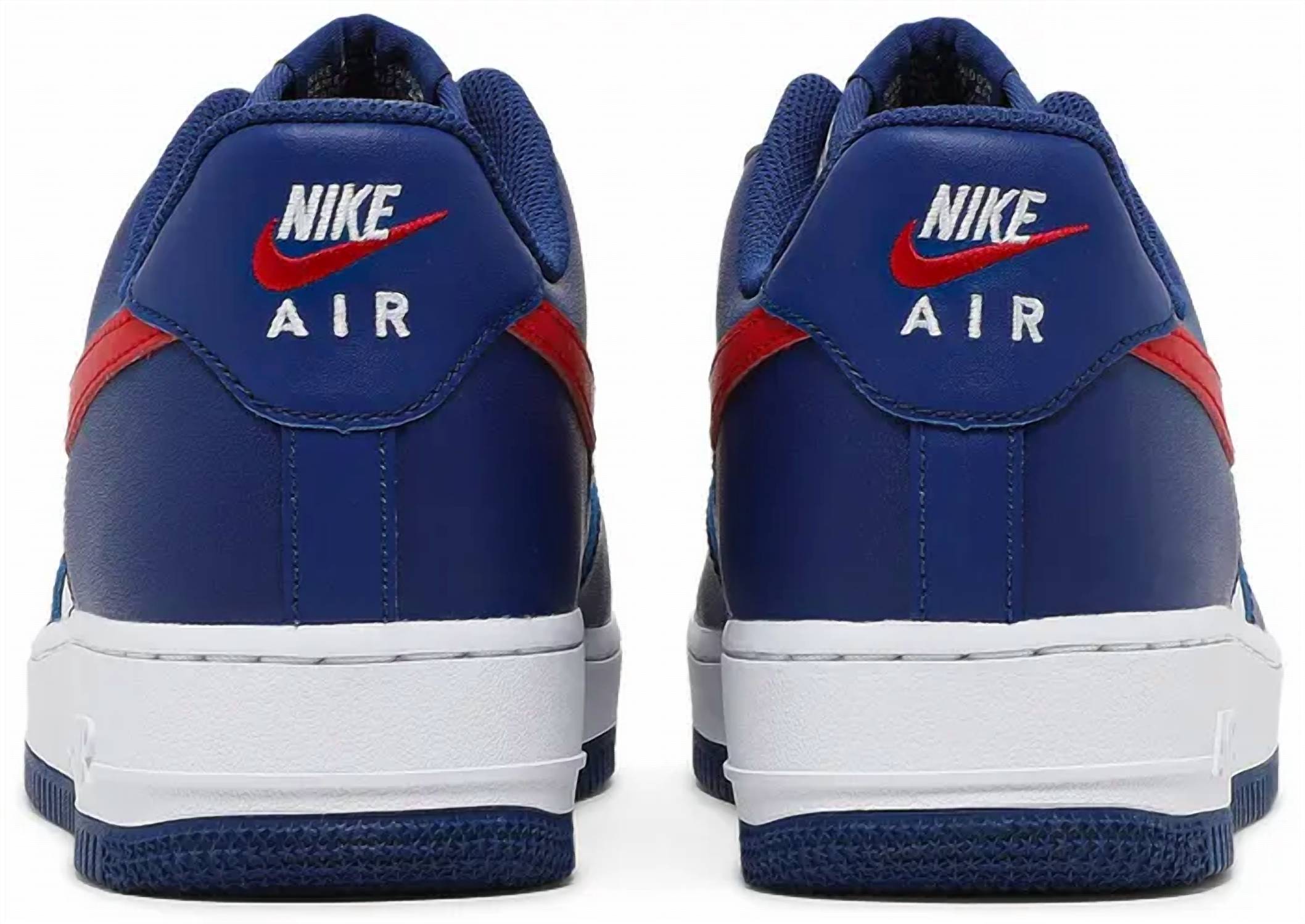 NIKE Men's Air Force 1 Low '07 Shoes in white red blue - men's sneaker - detail view