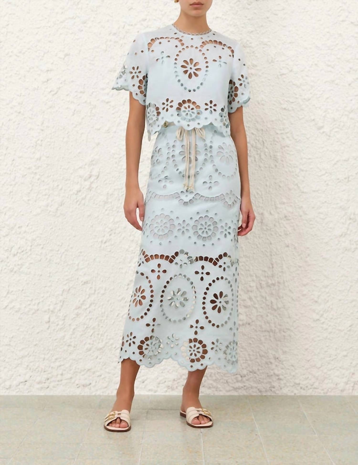 Zimmermann - Awaken Embroidered Skirt