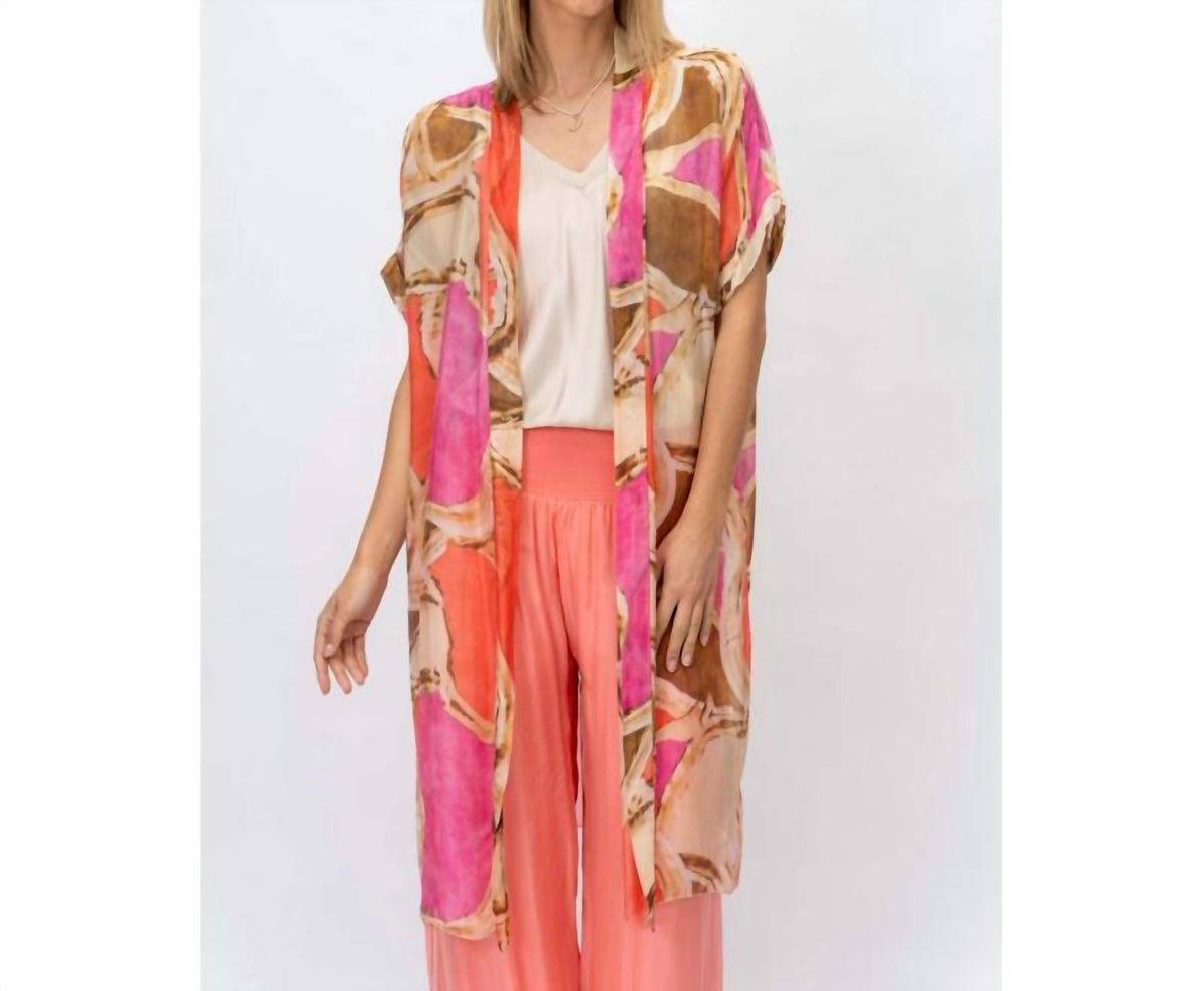 Look Mode Usa - Silk Printed Cardigan