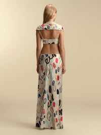Marina Moscone - Satin Off-shoulder Maxi Dress